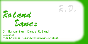 roland dancs business card